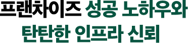 프랜차이즈 성공 노하우와 탄탄한 인프라 신뢰